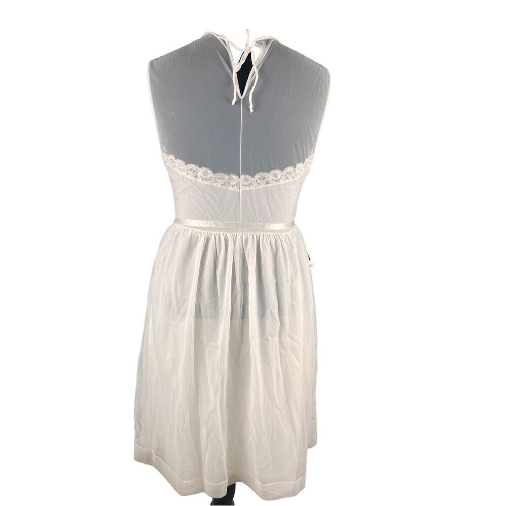 Vintage 50s Charmode Nightgown White Size 40 Lace Bridal Honeymoon Lingerie - Picture 3 of 5